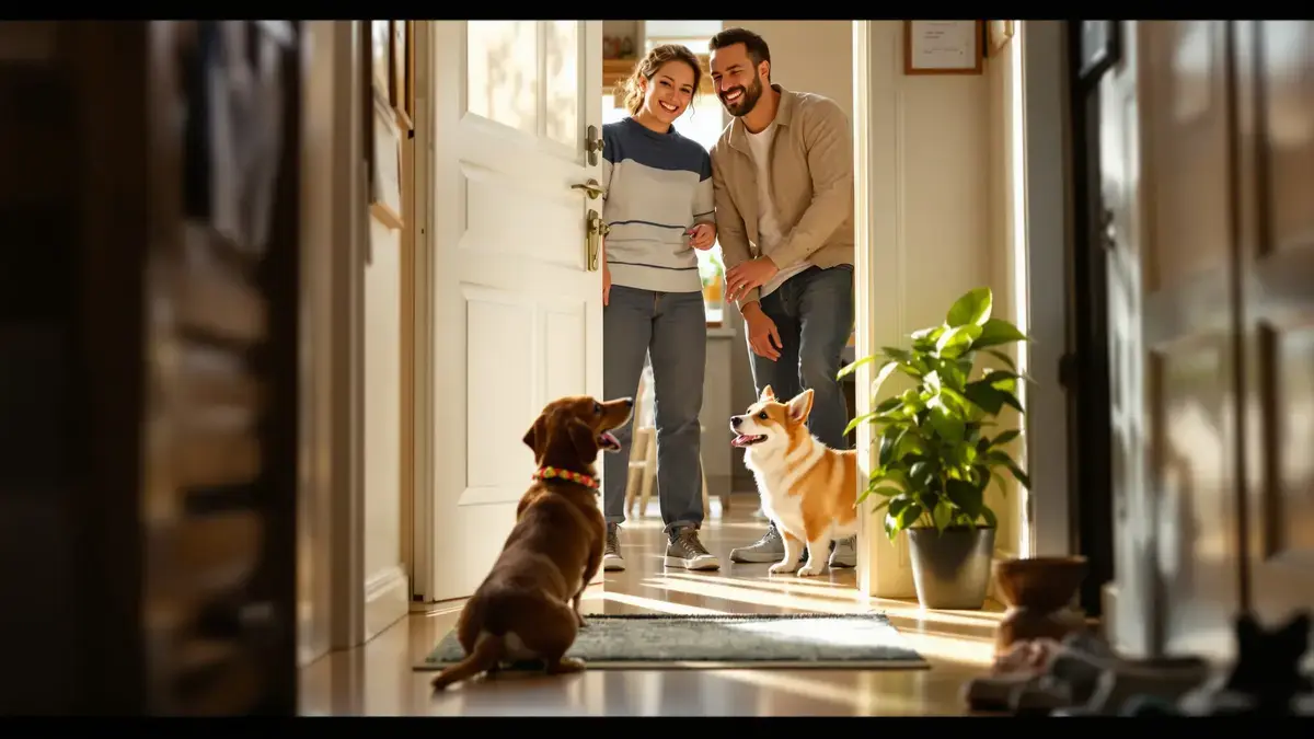 Un bassotto aspetta il suo vicino e migliore amico davanti alla porta ogni mattina attenzione a non traslocare video